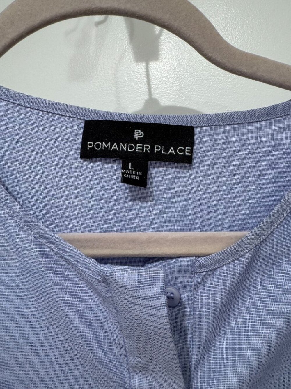 Pomander Place Lucy Dress Blue Tiered Drawstring Waist Mini Dress Size L - Picture 4 of 6
